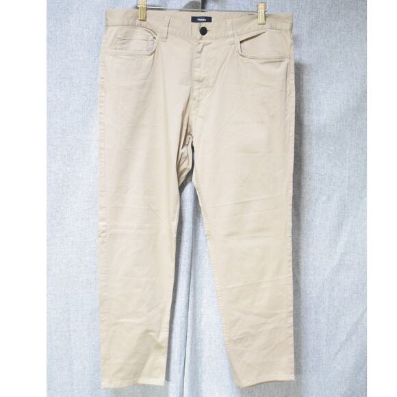 Theory Khaki Cotton Sateen Cropped Pants – Size 33 - Picture 1 of 3